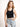 Model is wearing a black high neck crop tank.