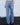 Cherry Embroidered Wide Leg Denim